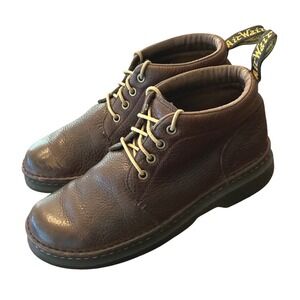 Dr. Martens AW004 Brown Pebbled Leather 3-Eye Chukka Boots Mens 8 Womens 9
